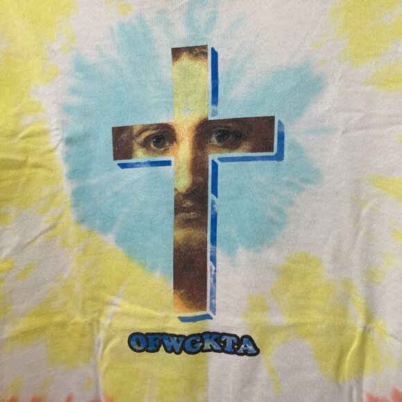 Odd Future Jesus Cross T-Shirt tie dye medium OFWGKTA - Picture 2 of 7